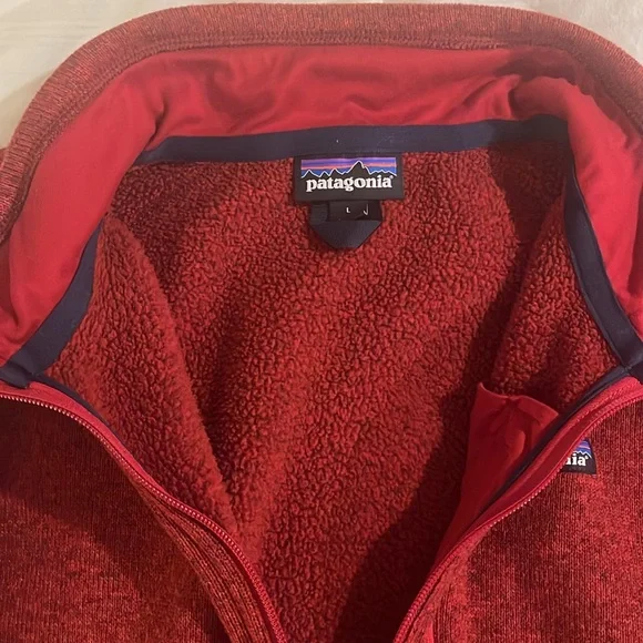 Men's Better Sweater® 1/4-Zip Fleece, Dark Red, Large